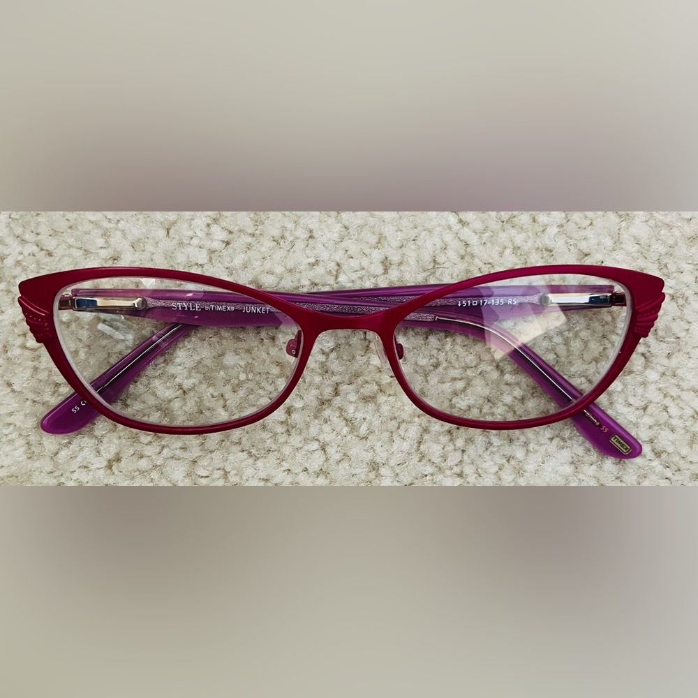 Timex Women’s “Junket” Eyeglasses in Raspberry